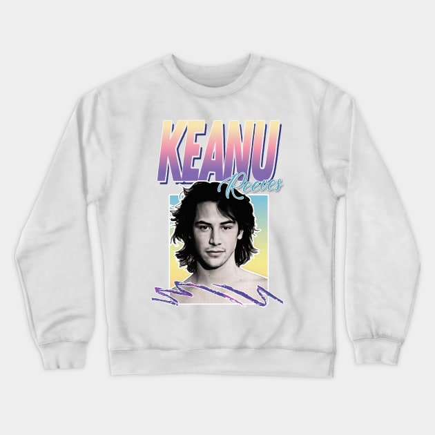 Keanu Reeves 90s Styled Aesthetic Design Crewneck Sweatshirt by DankFutura